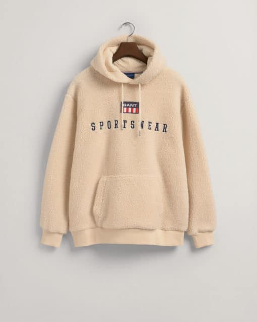 Gant Retro Flag Fleece hoodie Cream