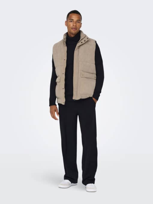 Only & Sons Cash Corduroy Puffer Chinchilla