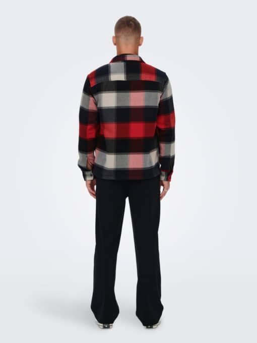 Only & Sons Ali Heavy Twill Overshirt Adrenaline Rush