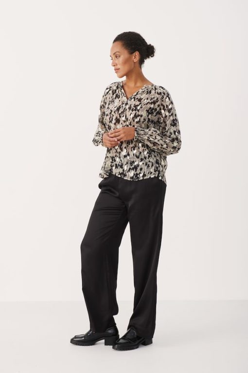 Part Two Tennie Blouse Texture Print Gold