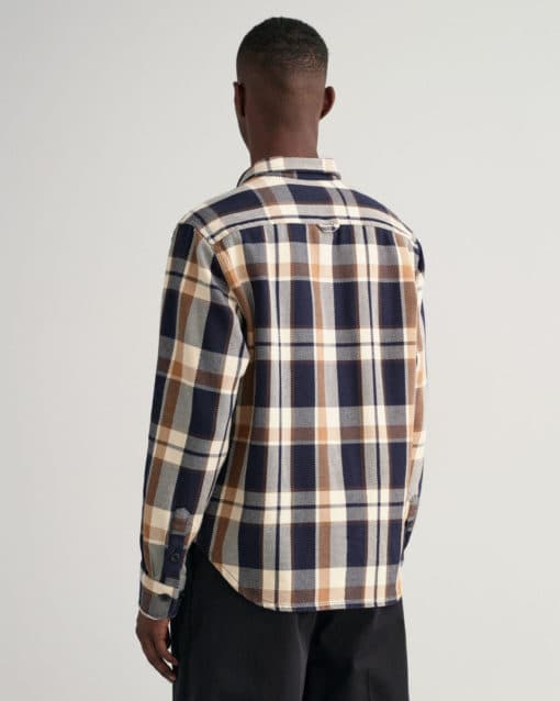 Gant Heavy Twill Check Shirt Vintage Cream