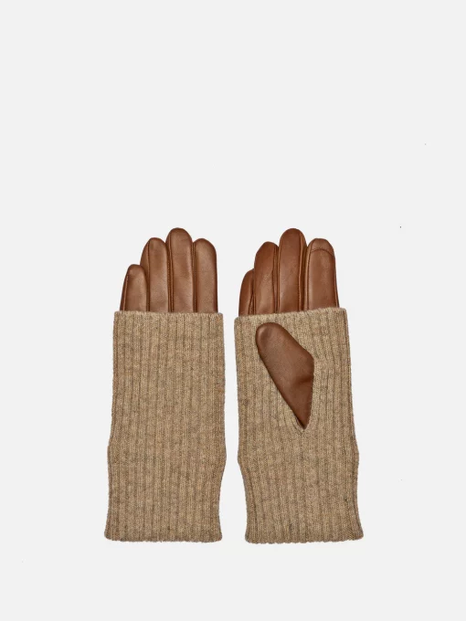 RE:DESIGNED Adda Leather Gloves Cognac