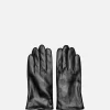 RE:DESIGNED Stacey Plain Leather Gloves Black