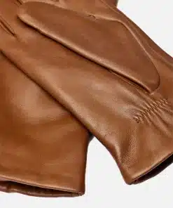 RE:DESIGNED Stacey Plain Leather Gloves Cognac