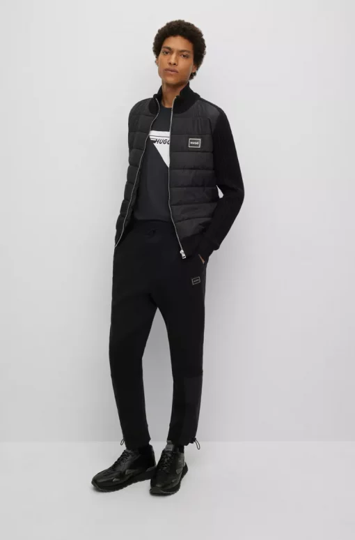 Hugo Scabro Hybrid Knit Black