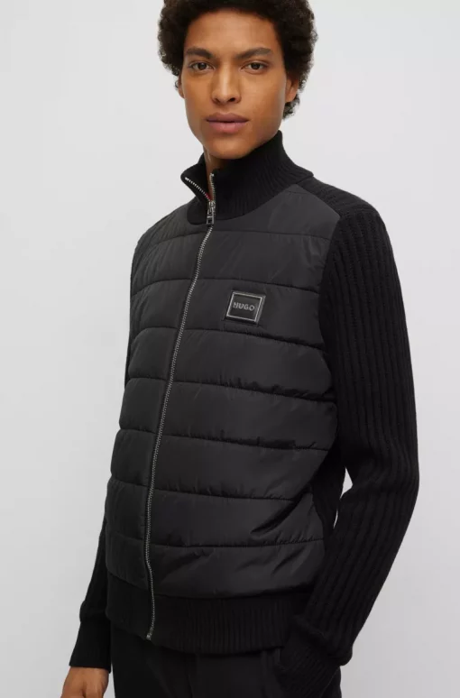 Hugo Scabro Hybrid Knit Black