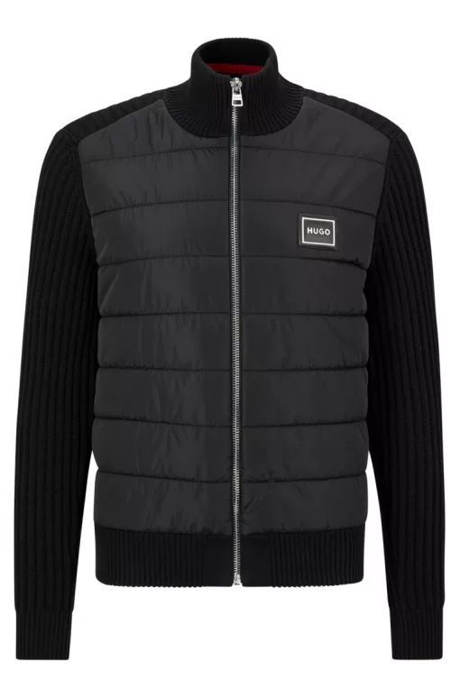 Hugo Scabro Hybrid Knit Black