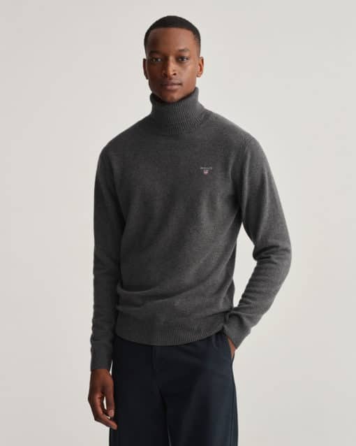 Gant Lambwool Roll Neck Antracit Melange