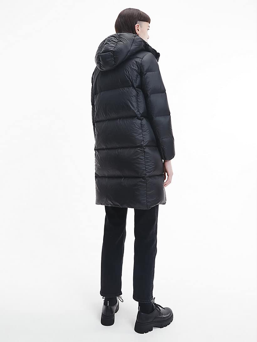 Buy Calvin Klein Down Long Puffer Coat Black Scandinavian Fashion Store