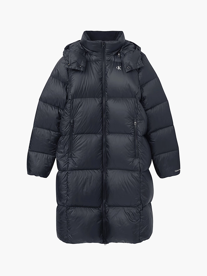 Buy Calvin Klein Down Long Puffer Coat Black Scandinavian Fashion Store