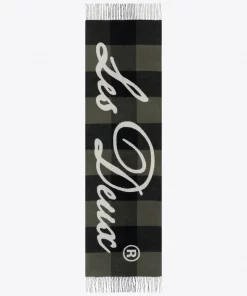 Les Deux Buffalo Wool Scarf Olive Night