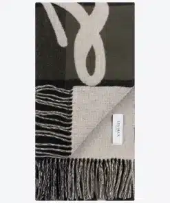 Les Deux Buffalo Wool Scarf Olive Night