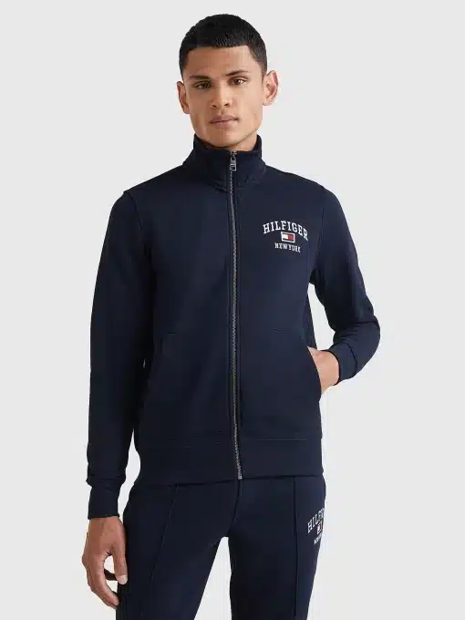 Tommy Hilfiger Modern varsity Zip Through Varsity Jacket Desert Sky