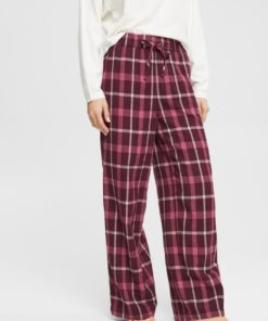 Esprit Flannel Pyjama Pants Bordeaux Red