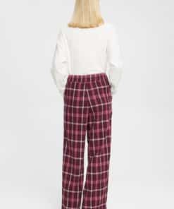 Esprit Flannel Pyjama Pants Bordeaux Red