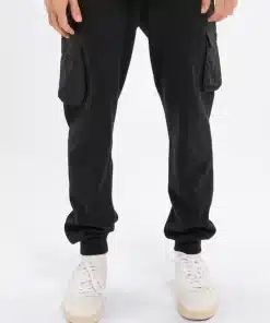 Knowledge Cotton Apparel Utility Sweat Pants Black Jet