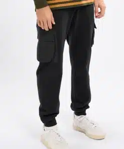 Knowledge Cotton Apparel Utility Sweat Pants Black Jet