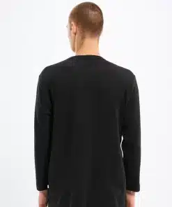 Knowledge Cotton Apparel Long Sleeve Double Layer Black Jet