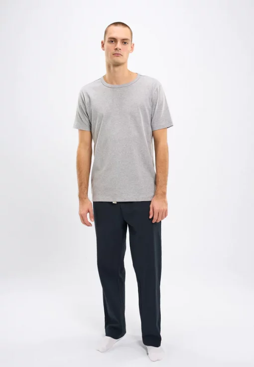 Knowledge Cotton Apparel Pyjama Set Total Eclipse