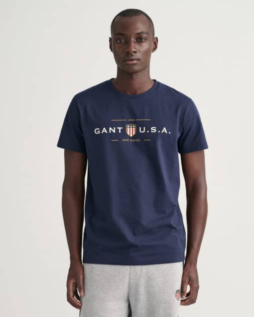 Gant Banner Shield T-shirt Evening Blue