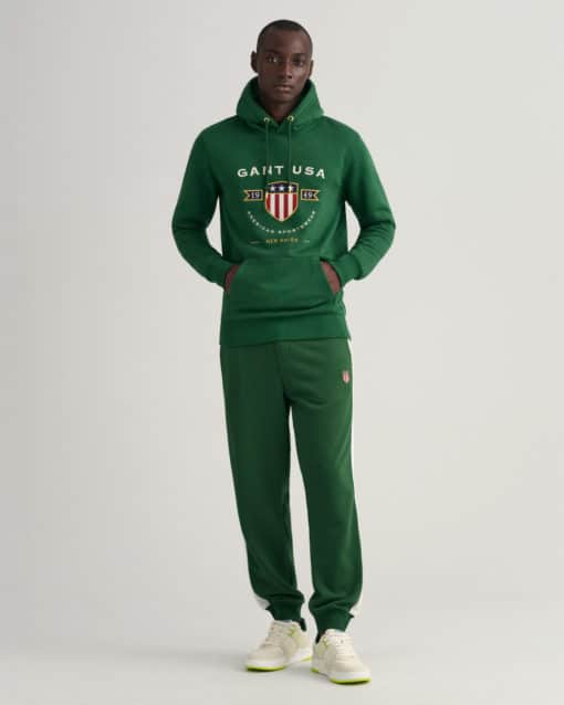 Gant Banner Shield Hoodie Eden Green