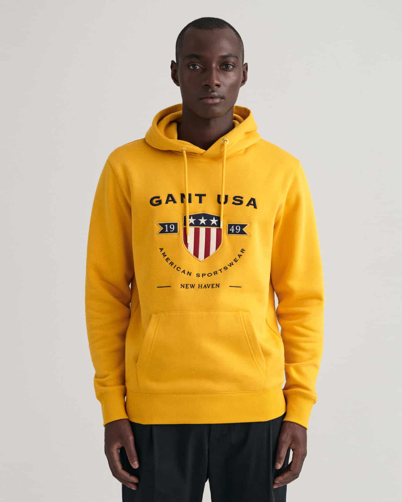 Buy Gant Banner Shield Hoodie Ivy Gold Scandinavian Fashion Store