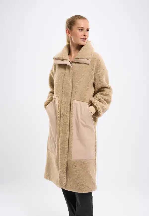 CALEE - CALEE COTTON FLEECE LONG COAT Lサイズ キャリーの