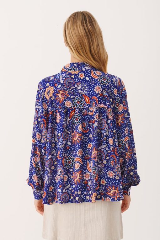 Part Two Verna Shirt Bluing Wallpaper Print