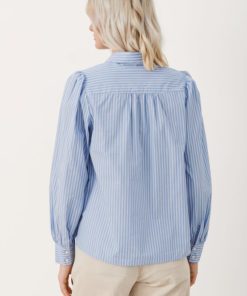 Part Two Vena Shirt Blue Bonnet Stripe