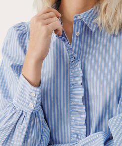 Part Two Vena Shirt Blue Bonnet Stripe