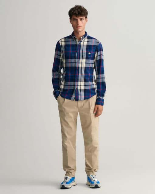 Gant Plaid Flannel Shirt Cream