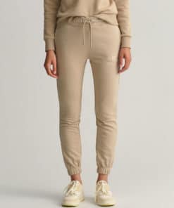 Gant Woman Tonal Archive Shield Sweatpants Concrete Beige