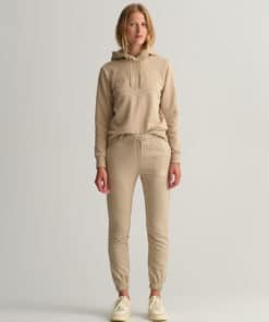Gant Woman Tonal Archive Shield Sweatpants Concrete Beige
