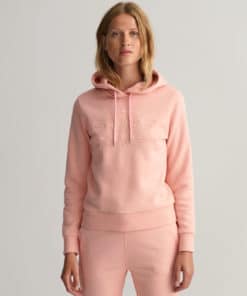 Gant Woman Tonal Archive Shield Sweat Hoodie Guava Orange