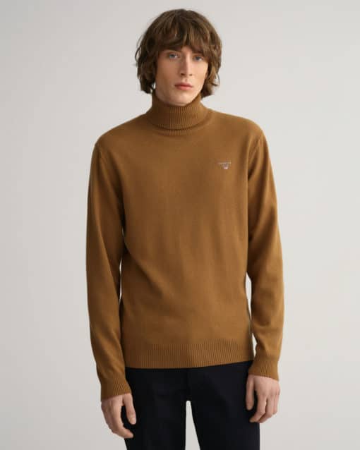 Gant Lambswool Roll Neck Warm Earth