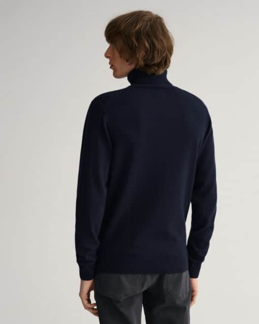 Gant Lambswool Roll Neck Marine