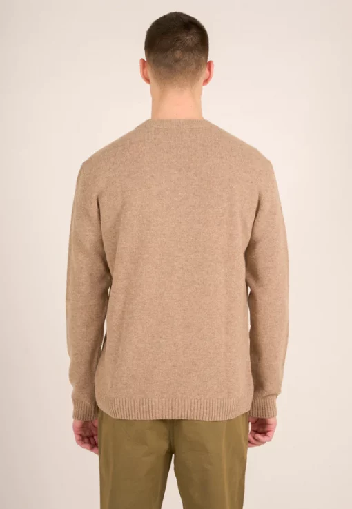 Knowledge Cotton Apparel Wool Cardigan Kelp