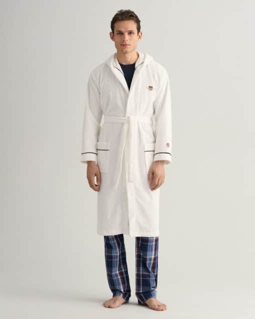 Gant Archive Shield Robe White