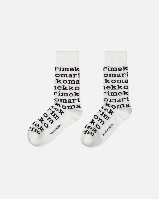 Marimekko Kasvaa Logo Socks White