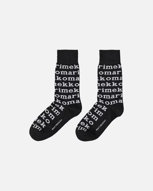 Marimekko Kasvaa Logo Socks Black