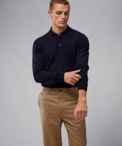 J.Lindeberg Noel Light Merino Polo Shirt Navy