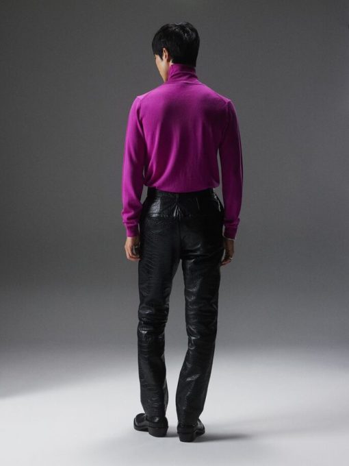 J.Lindeberg Lyd Merino Turtle Neck Sweater Wild Aster