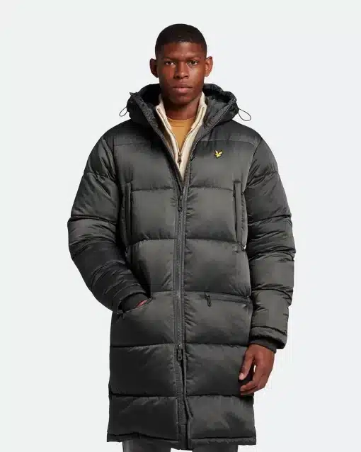 Lyle & Scott long Line wadded Coat Gunmetal