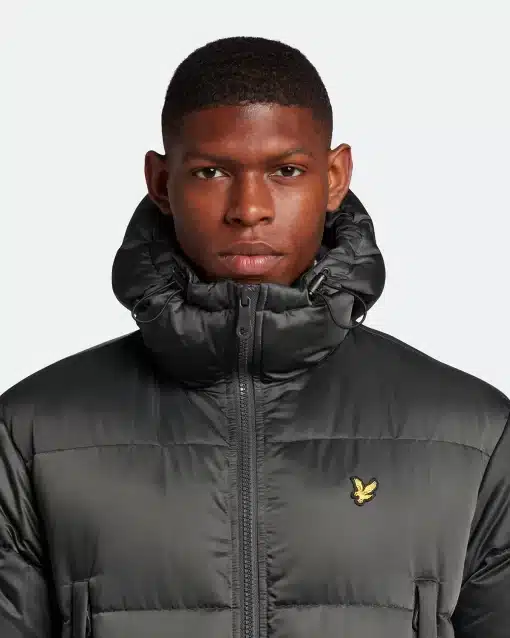Lyle & Scott long Line wadded Coat Gunmetal