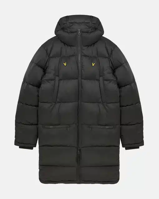 Lyle & Scott long Line wadded Coat Gunmetal