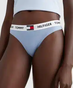 Tommy Hilfiger Tommy 85 Stretch Cotton Logo Thong Moon Blue