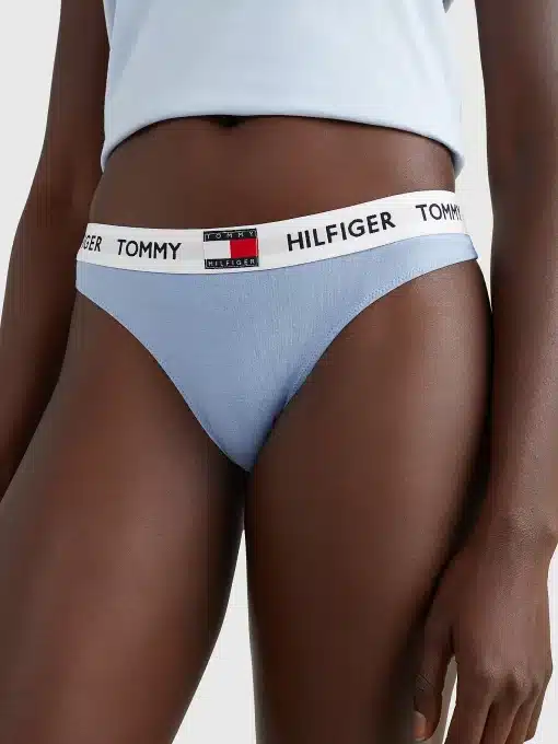 Tommy Hilfiger Tommy 85 Stretch Cotton Logo Thong Moon Blue