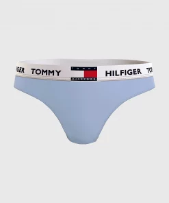 Tommy Hilfiger Tommy 85 Stretch Cotton Logo Thong Moon Blue