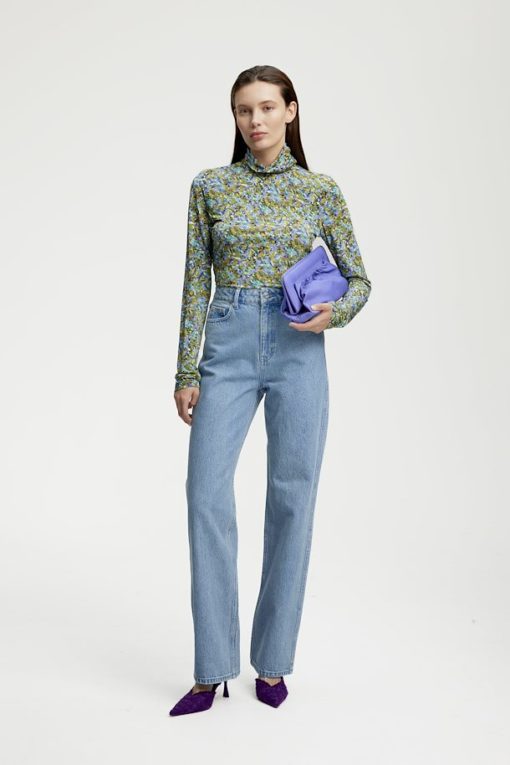 Gestuz Miliagz Rollneck Green/Blue Brush
