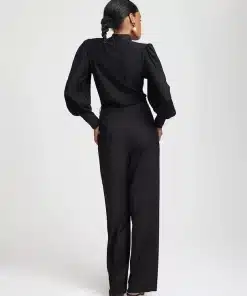 Gestuz Rifagz Button Puff Blouse Black